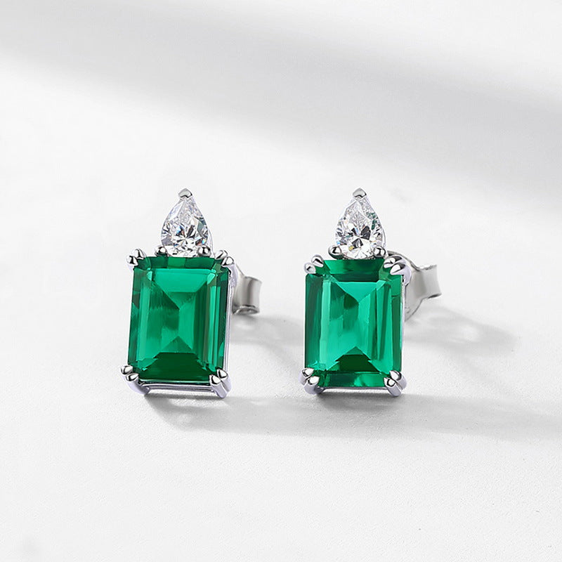 Quadrangle Emerald II Earring