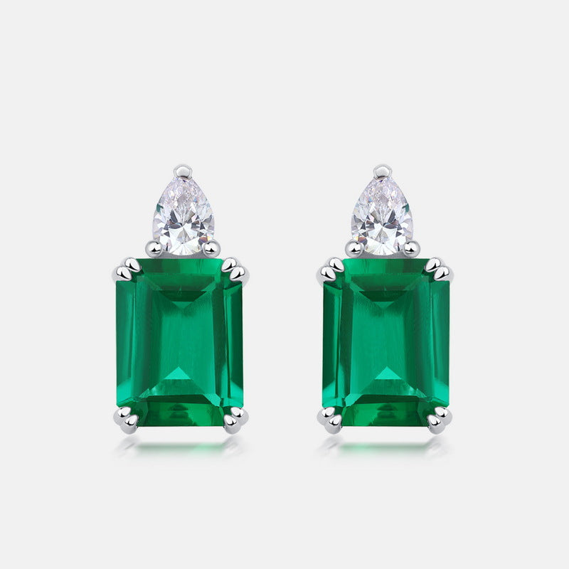 Quadrangle Emerald II Earring