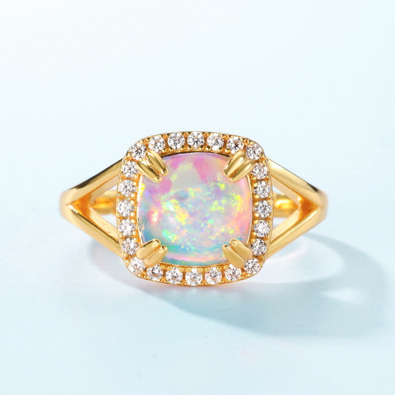 Quadrangle Opal Ring