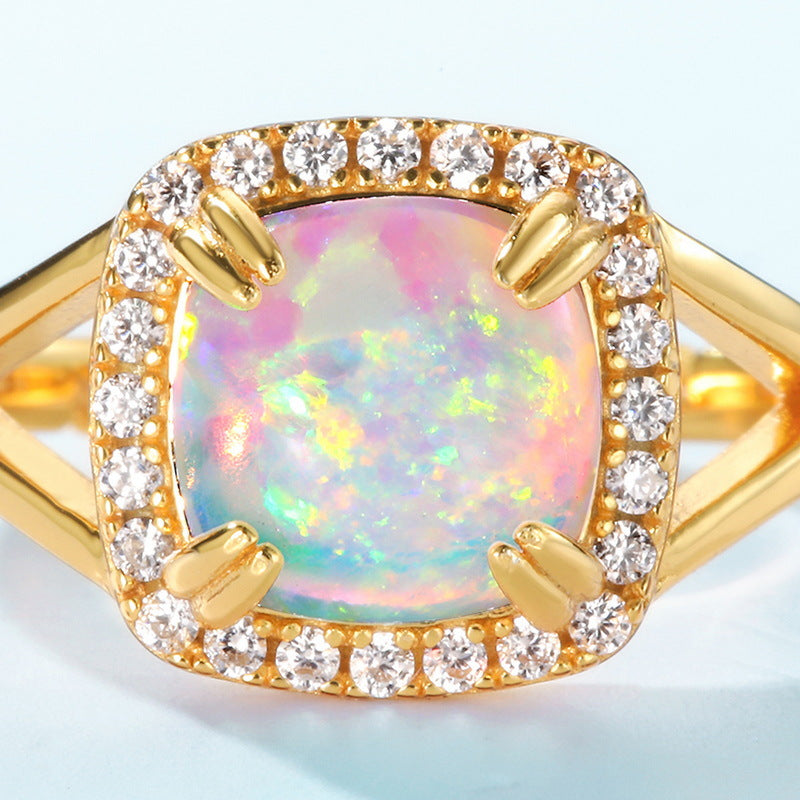 Quadrangle Opal Ring