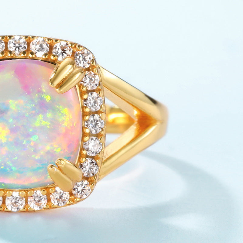 Quadrangle Opal Ring