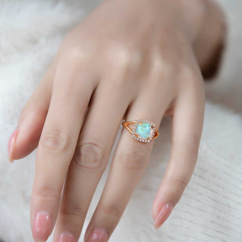 Quadrangle Opal Ring