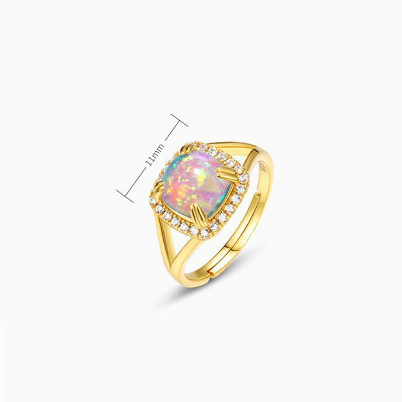 Quadrangle Opal Ring