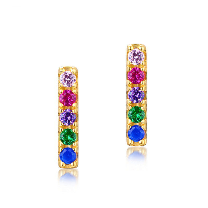 Rainbow Bar Earring