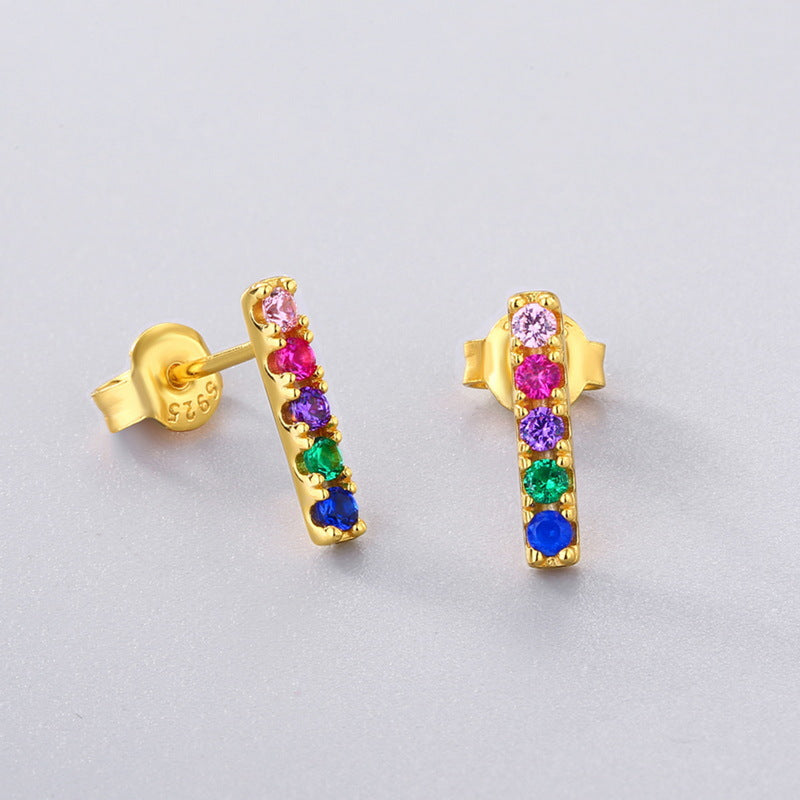 Rainbow Bar Earring