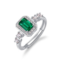 Square Emerald Ring