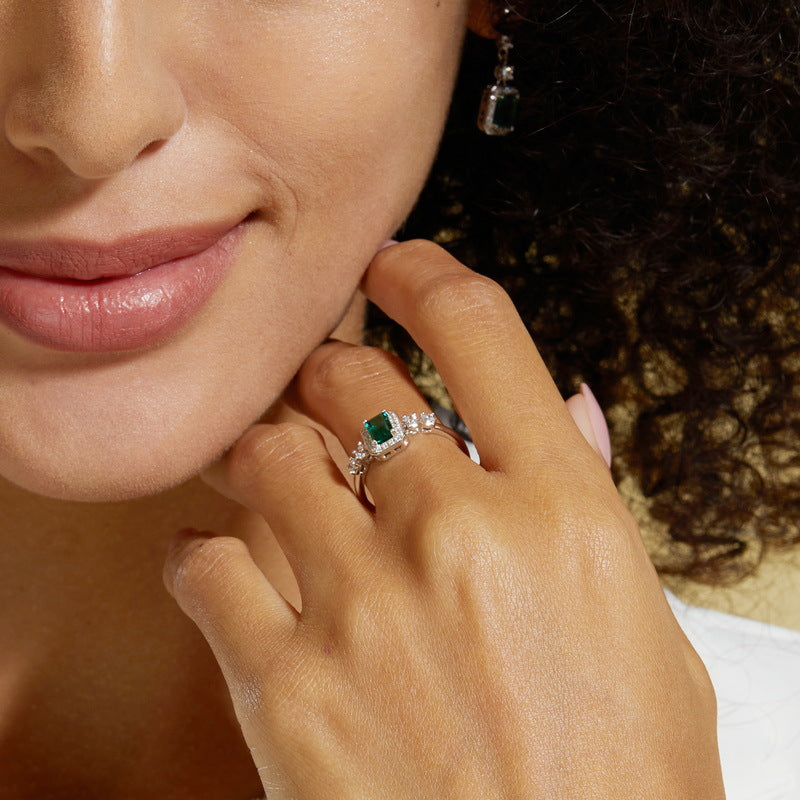 Square Emerald Ring