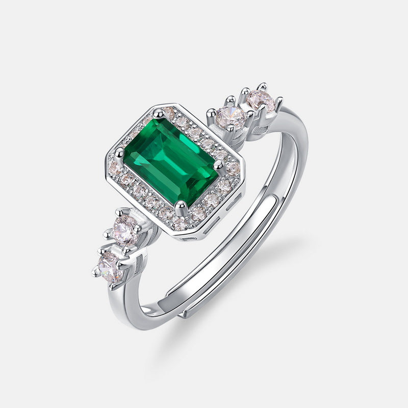 Square Emerald Ring