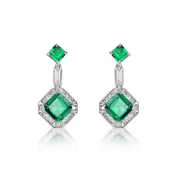 Square Gemstone Earring