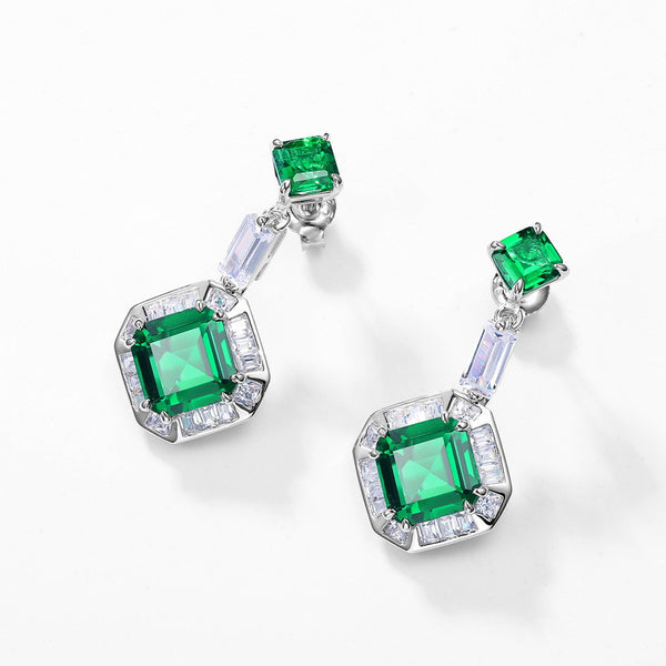 Square Gemstone Earring