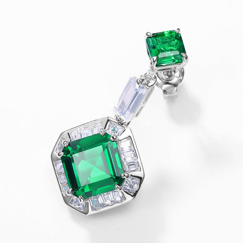 Square Gemstone Earring