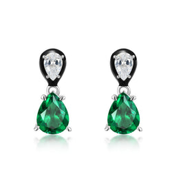 Water Drop Emerald Earring