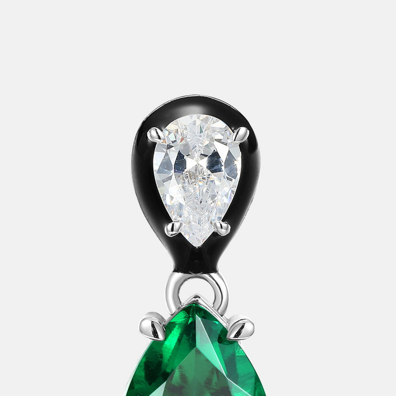 Water Drop Emerald Earring