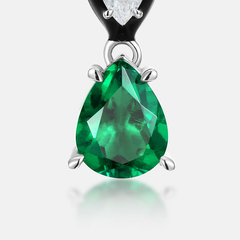 Water Drop Emerald Earring