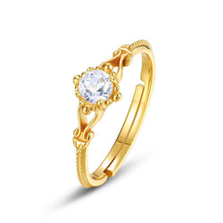 White Crystal Ring