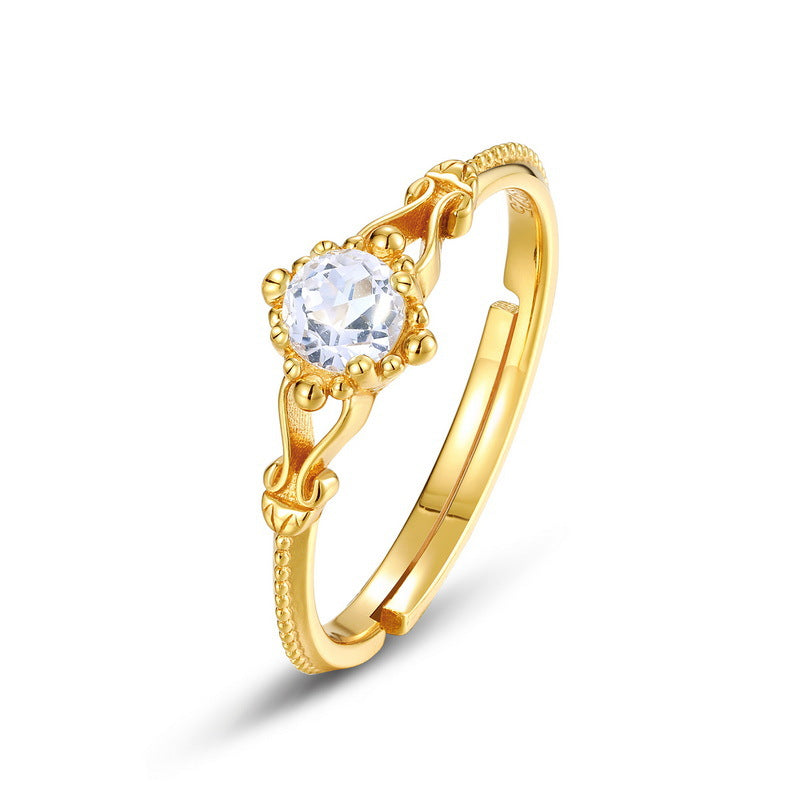White Crystal Ring