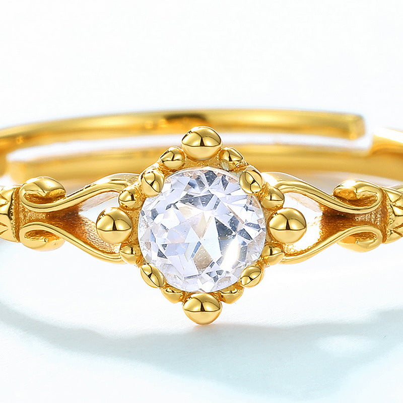 White Crystal Ring