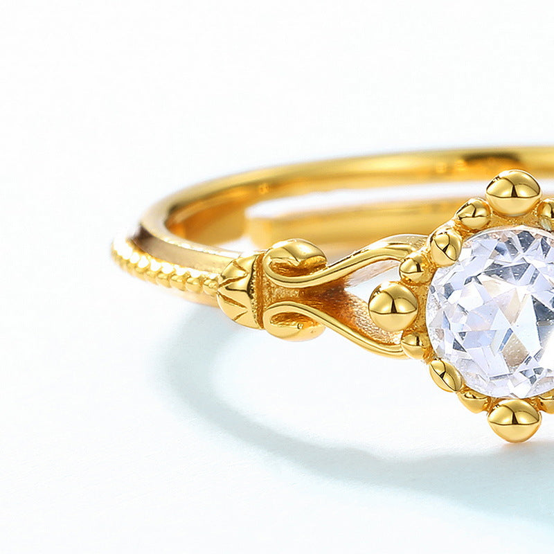 White Crystal Ring