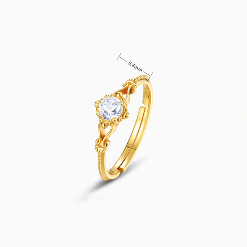 White Crystal Ring
