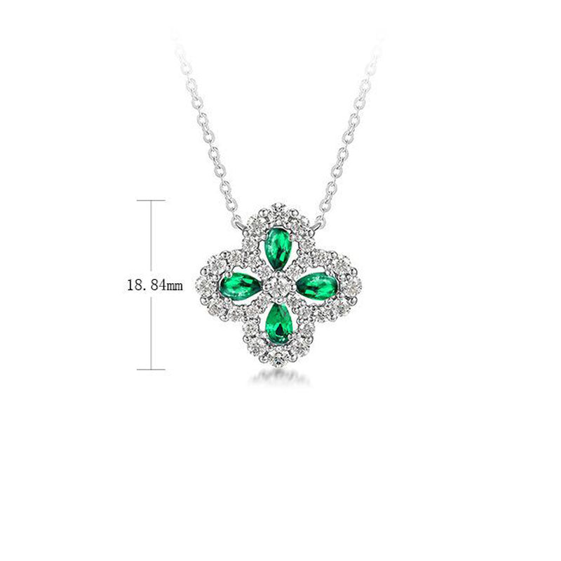 Diamond Four Leaf Clover Necklace