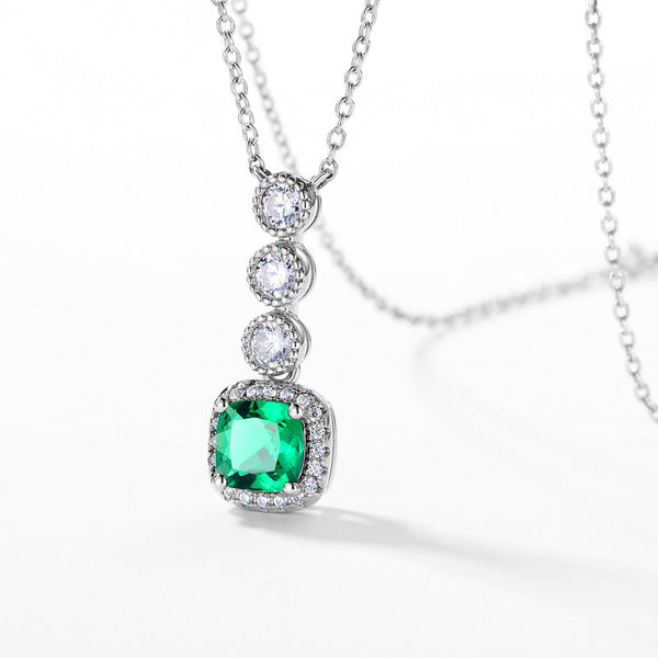 Emerald Diamond Pendant