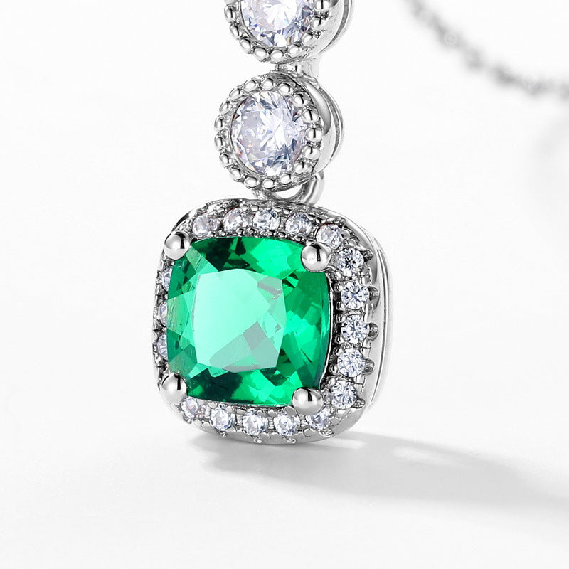 Emerald Diamond Pendant