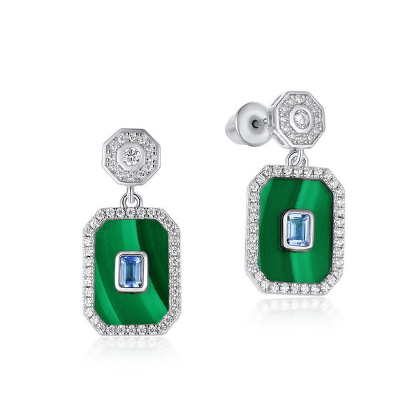 Malachite earring