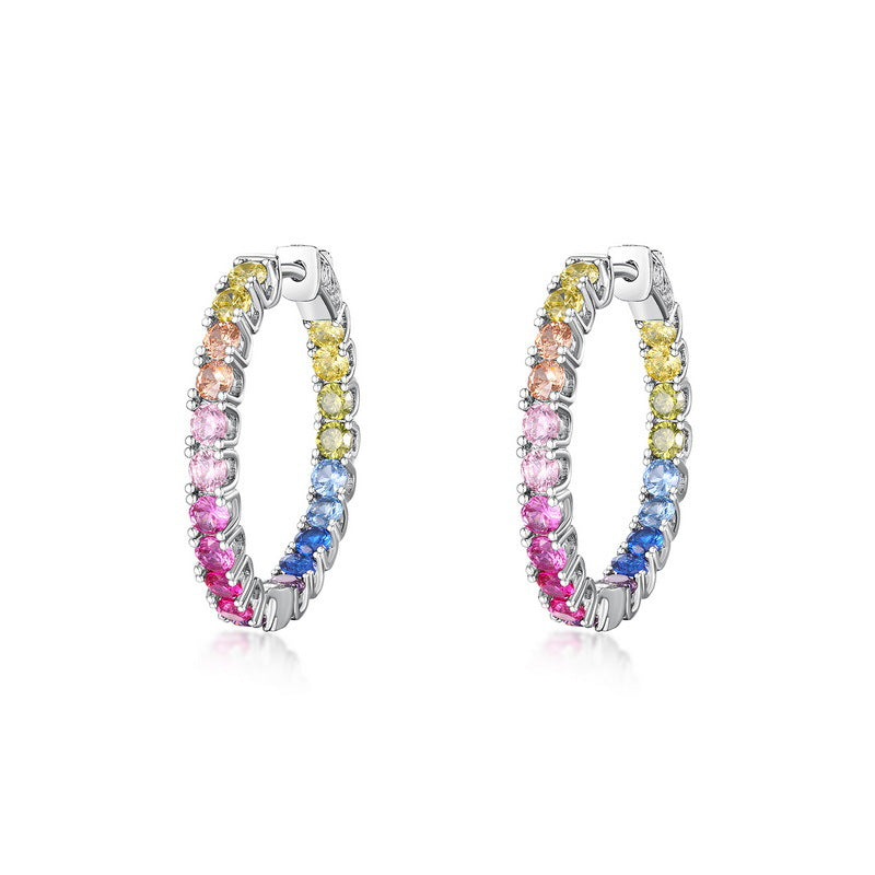 Rainbow Zircon Earring