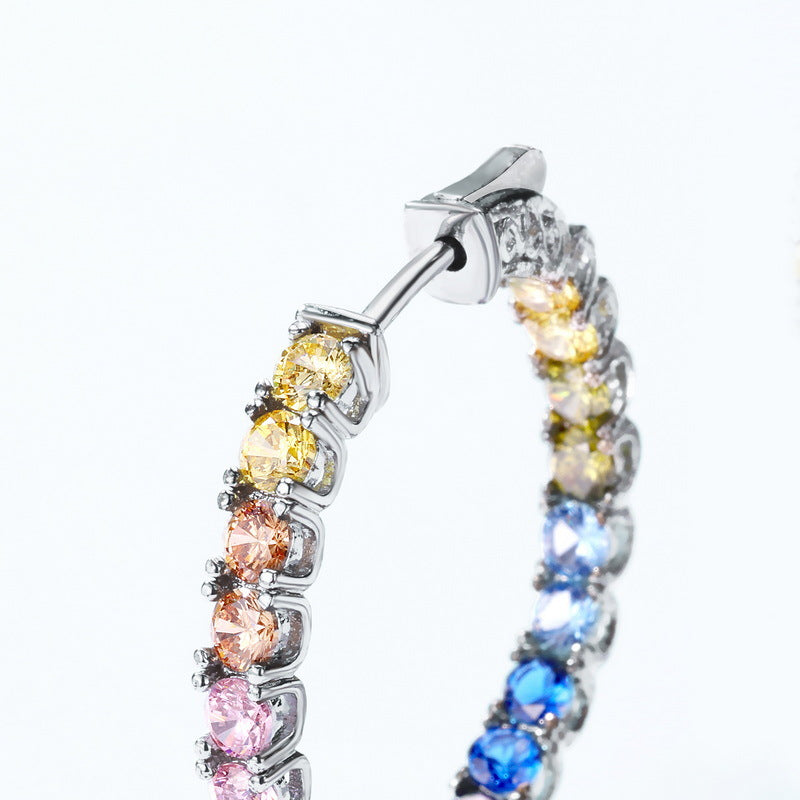 Rainbow Zircon Earring