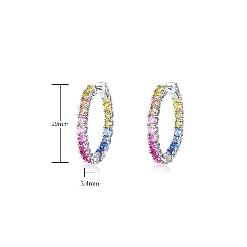 Rainbow Zircon Earring